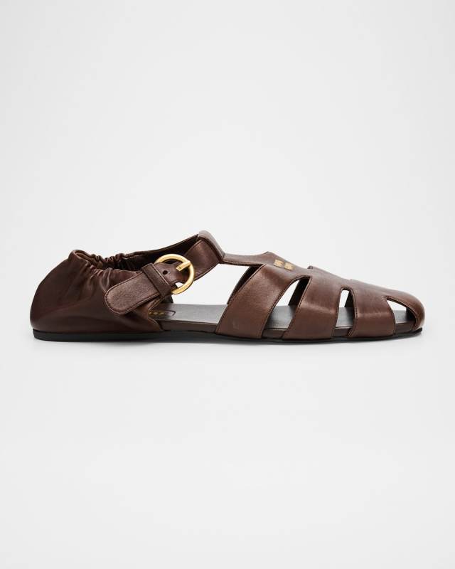 Fisherman Buckle Leather Sandals